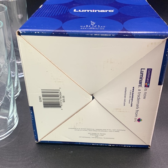 Rumba Luminarc 4 Piece 16 oz. Glasses Made in USA Dishwasher Safe - Picture 7 of 8